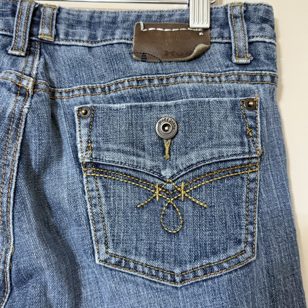 VTG Y2k Mudd SIZE 11 Flare Jeans Blue Low Rise Stretch Denim Retro 30x30